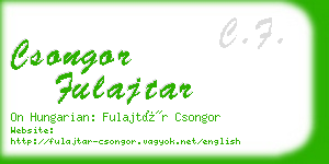 csongor fulajtar business card